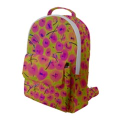 Cherries Fruit Food Neon Texture Fluorescent Flap Pocket Backpack (large) by Wegoenart
