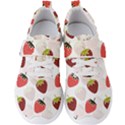 Strawberry Fruit Pattern Background Men s Velcro Strap Shoes View1