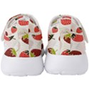 Strawberry Fruit Pattern Background Men s Velcro Strap Shoes View4