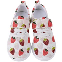 Strawberry Fruit Pattern Background Women s Velcro Strap Shoes by Wegoenart