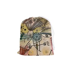 Thoughts Thinkingknowledge Drawing Drawstring Pouch (medium)