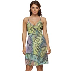 Energy Flow Intuition V-neck Pocket Summer Dress  by Wegoenart