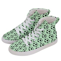 Pattern Ball Soccer Background Men s Hi-top Skate Sneakers by Wegoenart