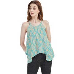 Contrasting Leaves Flowy Camisole Tank Top by ConteMonfrey