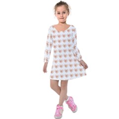 Sweet Hearts Kids  Long Sleeve Velvet Dress by ConteMonfrey