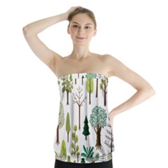 Chrismas Tree Greeen  Strapless Top by nateshop