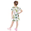 Chrismas Tree Greeen  Kids  Short Sleeve Velvet Dress View2