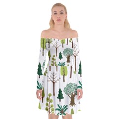 Chrismas Tree Greeen  Off Shoulder Skater Dress by nateshop