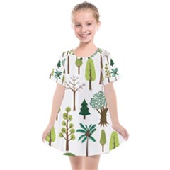 Chrismas Tree Greeen  Kids  Smock Dress by nateshop