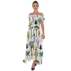 Chrismas Tree Greeen  Off Shoulder Open Front Chiffon Dress by nateshop