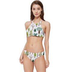 Chrismas Tree Greeen  Banded Triangle Bikini Set by nateshop