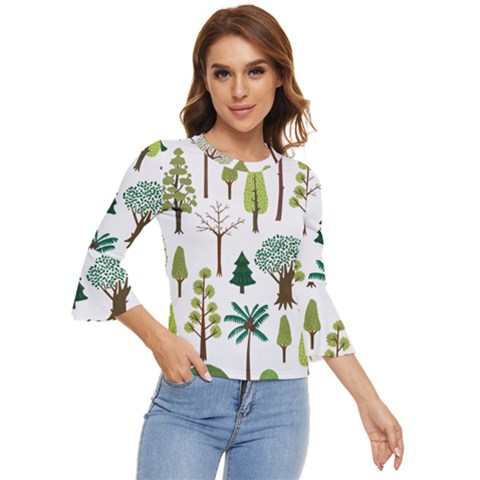 Chrismas Tree Greeen  Bell Sleeve Top by nateshop