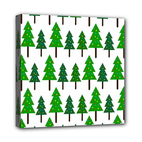 Chrismas Tree Greeen Mini Canvas 8  X 8  (stretched) by nateshop