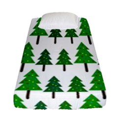 Chrismas Tree Greeen Fitted Sheet (single Size)