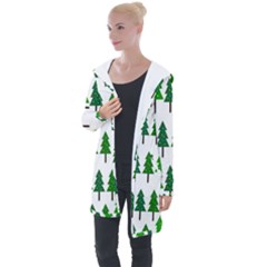 Chrismas Tree Greeen Longline Hooded Cardigan by nateshop