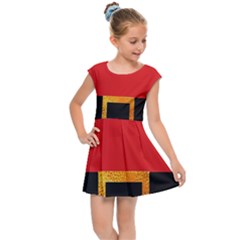 Christmas-acessories,santaclaus Kids  Cap Sleeve Dress by nateshop