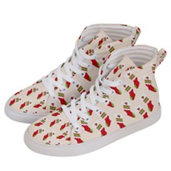 Christmas-background-christmas-stockings Women s Hi-Top Skate Sneakers