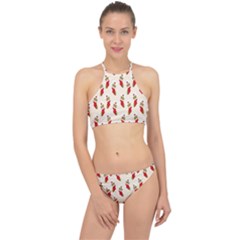 Christmas-background-christmas-stockings Racer Front Bikini Set