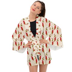 Christmas-background-christmas-stockings Long Sleeve Kimono