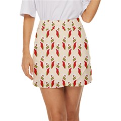 Christmas-background-christmas-stockings Mini Front Wrap Skirt