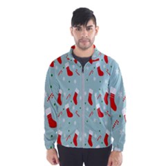 Christmas-pattern -christmas-stockings Men s Windbreaker by nateshop