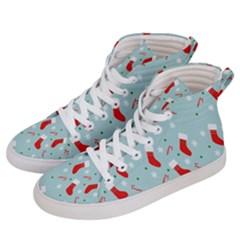 Christmas-pattern -christmas-stockings Men s Hi-top Skate Sneakers by nateshop