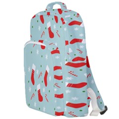Christmas-pattern -christmas-stockings Double Compartment Backpack by nateshop