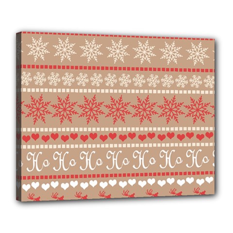 Christmas-pattern-background Canvas 20  X 16  (stretched) by nateshop