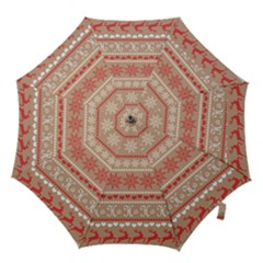 Christmas-pattern-background Hook Handle Umbrellas (medium)