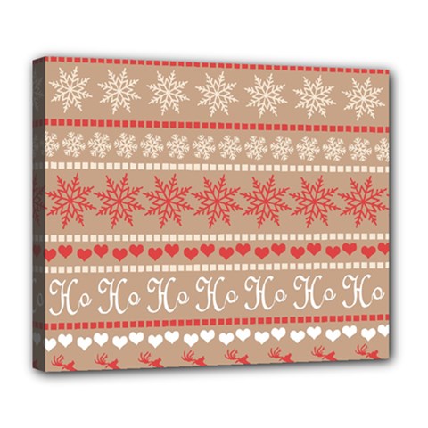 Christmas-pattern-background Deluxe Canvas 24  X 20  (stretched) by nateshop