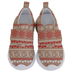 Christmas-pattern-background Kids  Velcro No Lace Shoes by nateshop