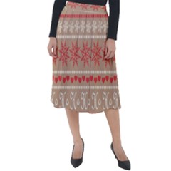 Christmas-pattern-background Classic Velour Midi Skirt  by nateshop