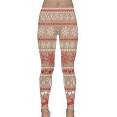 Christmas-pattern-background Lightweight Velour Classic Yoga Leggings by nateshop