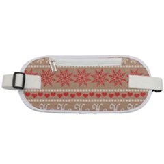 Christmas-pattern-background Rounded Waist Pouch by nateshop