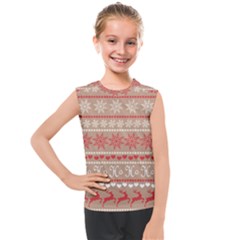 Christmas-pattern-background Kids  Mesh Tank Top by nateshop