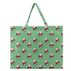 Christmas-santaclaus Zipper Large Tote Bag by nateshop