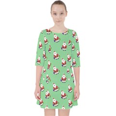 Christmas-santaclaus Quarter Sleeve Pocket Dress by nateshop