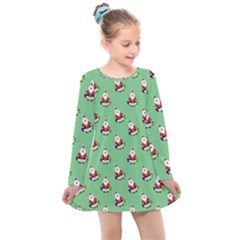 Christmas-santaclaus Kids  Long Sleeve Dress