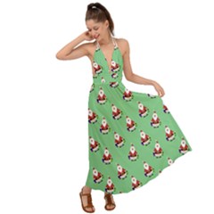 Christmas-santaclaus Backless Maxi Beach Dress