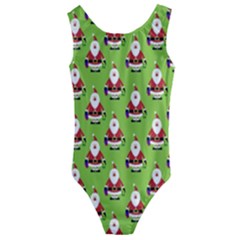 Christmas-santaclaus Kids  Cut-out Back One Piece Swimsuit by nateshop