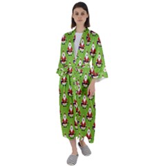 Christmas-santaclaus Maxi Satin Kimono by nateshop