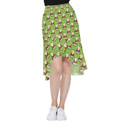 Christmas-santaclaus Frill Hi Low Chiffon Skirt by nateshop