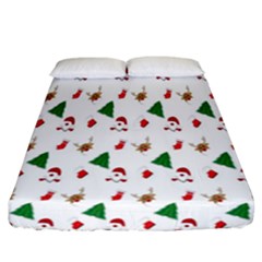 Christmas-santaclaus Fitted Sheet (California King Size)