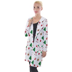 Christmas-santaclaus Hooded Pocket Cardigan