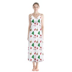 Christmas-santaclaus Button Up Chiffon Maxi Dress by nateshop