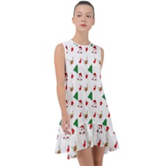 Christmas-santaclaus Frill Swing Dress by nateshop