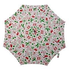 Christmas-seamless-green  Hook Handle Umbrellas (large) by nateshop