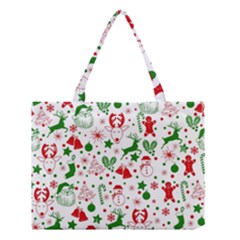 Christmas-seamless-green  Medium Tote Bag by nateshop