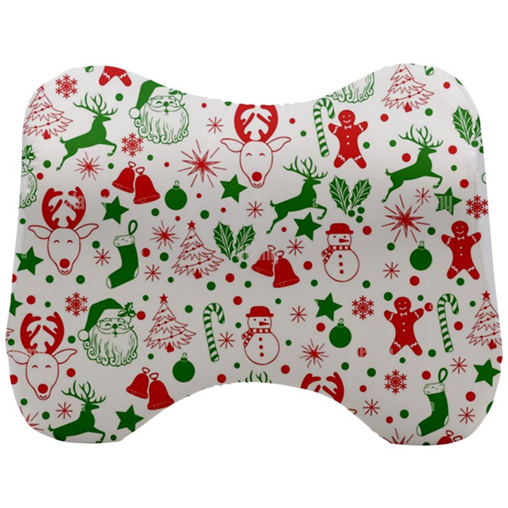 Christmas-seamless-green  Head Support Cushion