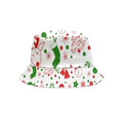 Christmas-seamless-green  Inside Out Bucket Hat (kids) by nateshop